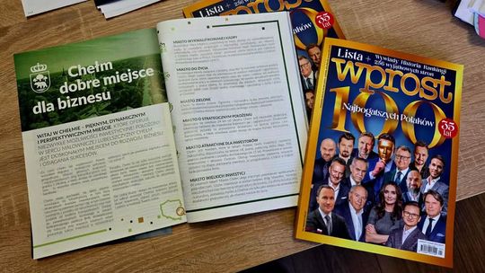 Miasto Chełm w wydaniu specjalnym tygodnika WPROST " Lista 100 Najbogatrzych Polaków!"